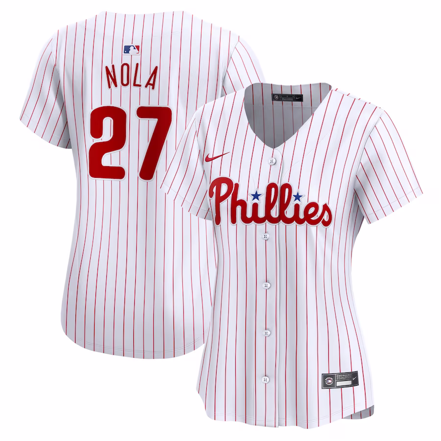 Women's Philadelphia Phillies Aaron Nola Nike White Home Limited Player Jersey - Jersey