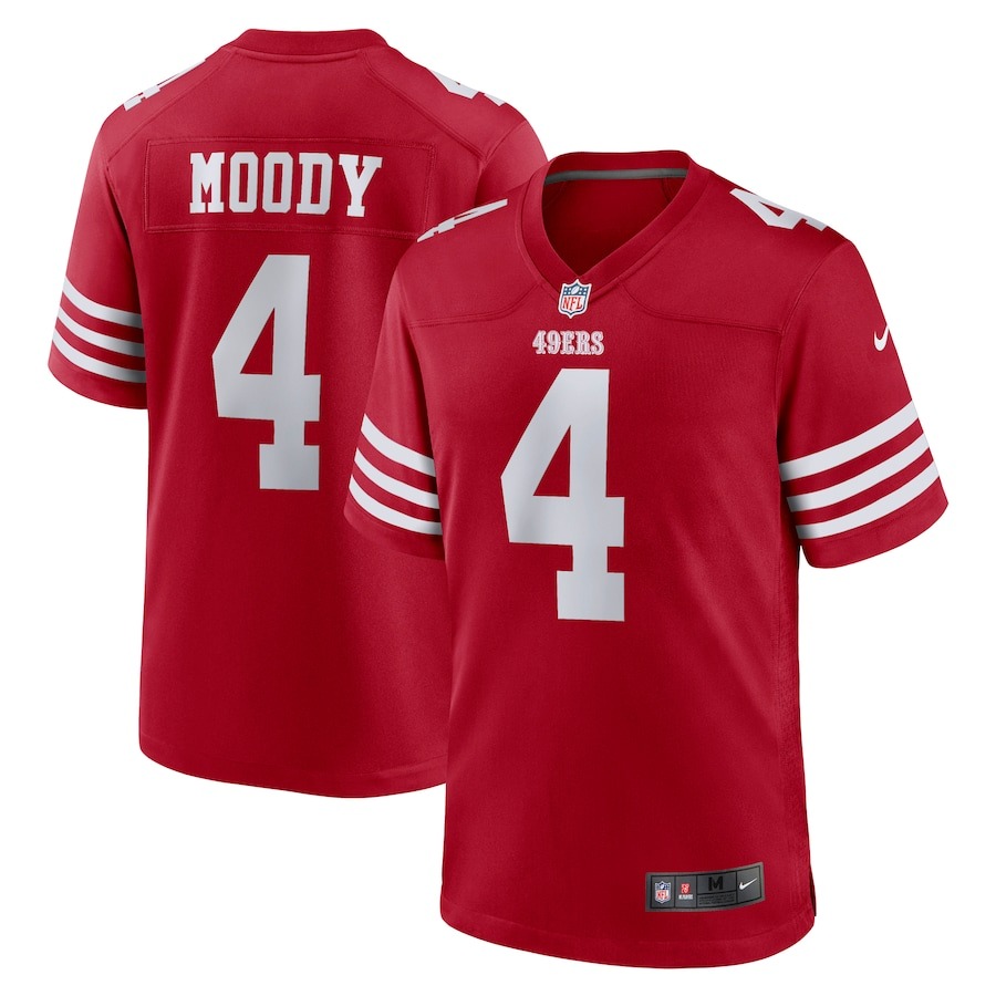Men's San Francisco 49ers Jake Moody Nike Scarlet Team Game Jersey - Jersey