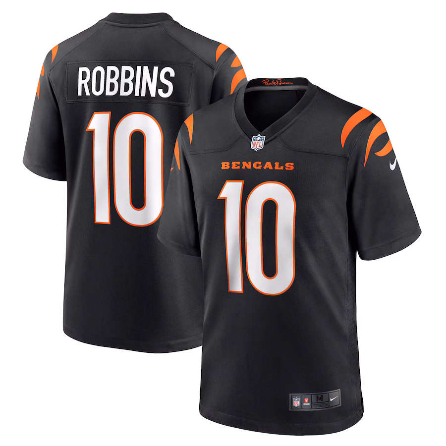 Men's Cincinnati Bengals Brad Robbins Nike  Black Team Game Jersey - Jersey