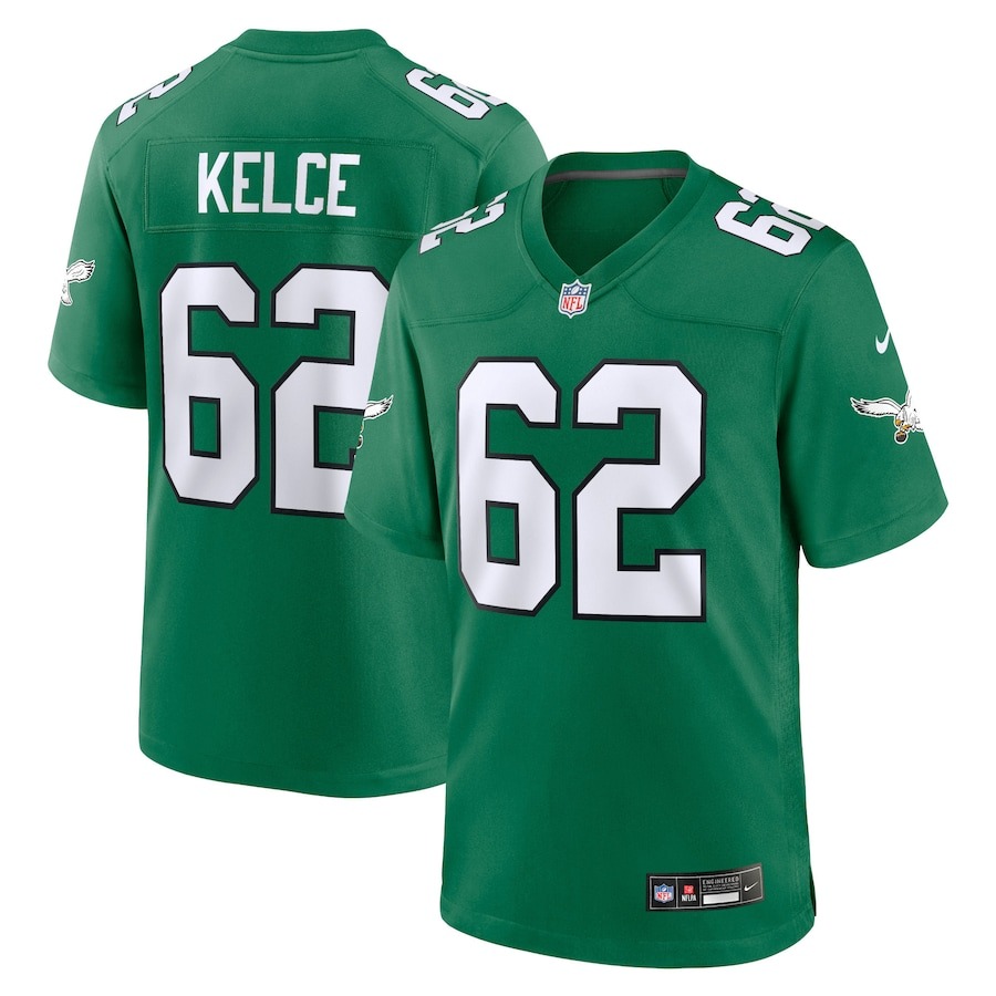 Youth Philadelphia Eagles Jason Kelce Nike Kelly Green Game Jersey - Jersey