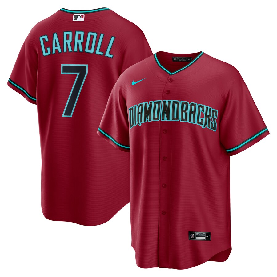 Men's Arizona Diamondbacks Corbin Carroll Nike Red Alternate 2 Replica Jersey - Jersey