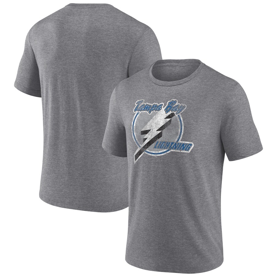 Men's Tampa Bay Lightning Heather Gray Wraparound Tri-Blend T-Shirt - Jersey