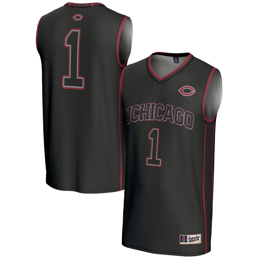 Youth GameDay Greats #1 Black UChicago Maroons Lightweight Basketball Jersey - Jersey