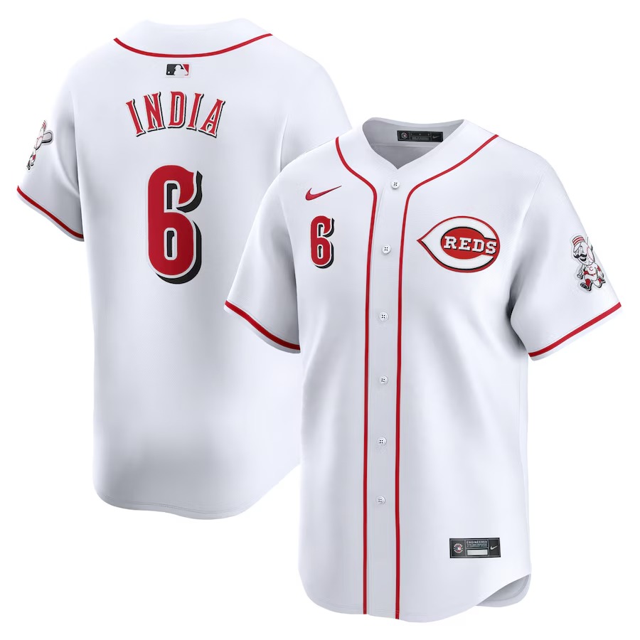 Men's Cincinnati Reds Jonathan India Nike White Home Limited Player Jersey - Jersey