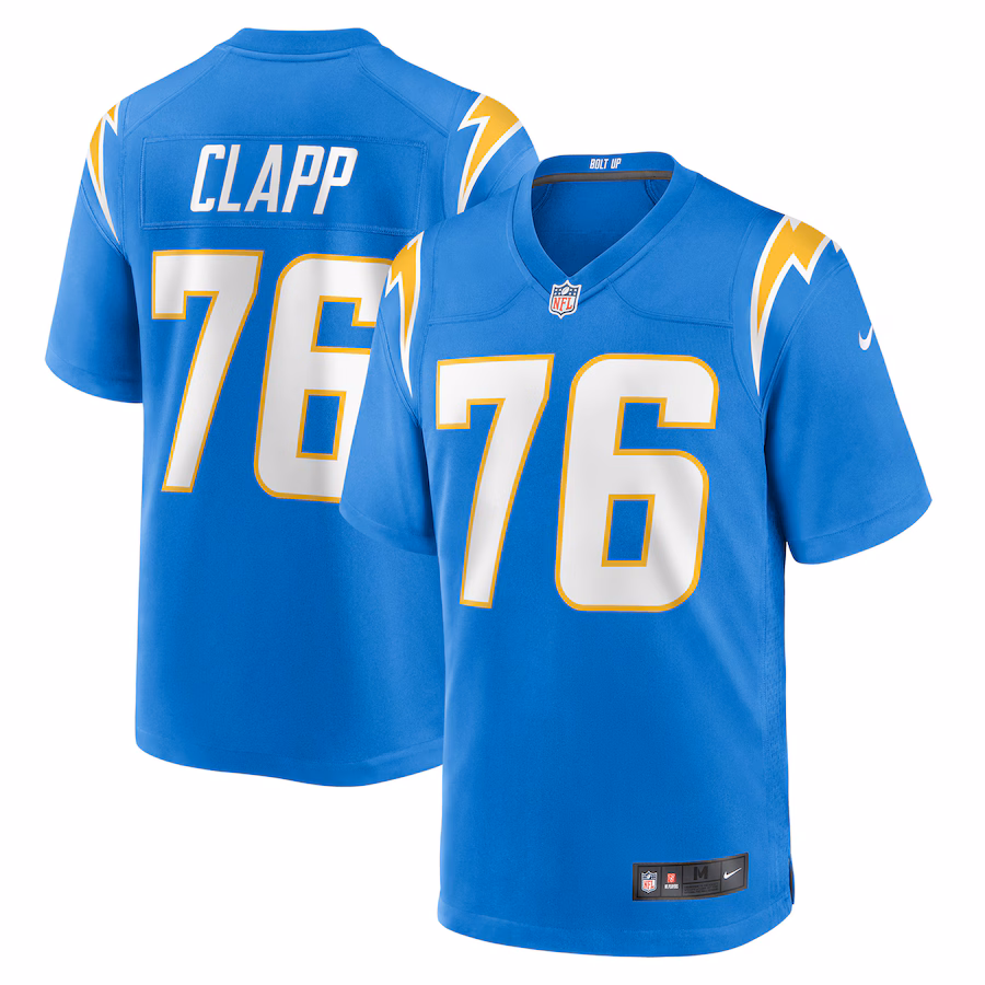 Men's Los Angeles Chargers Will Clapp Nike Powder Blue Game Jersey - Jersey