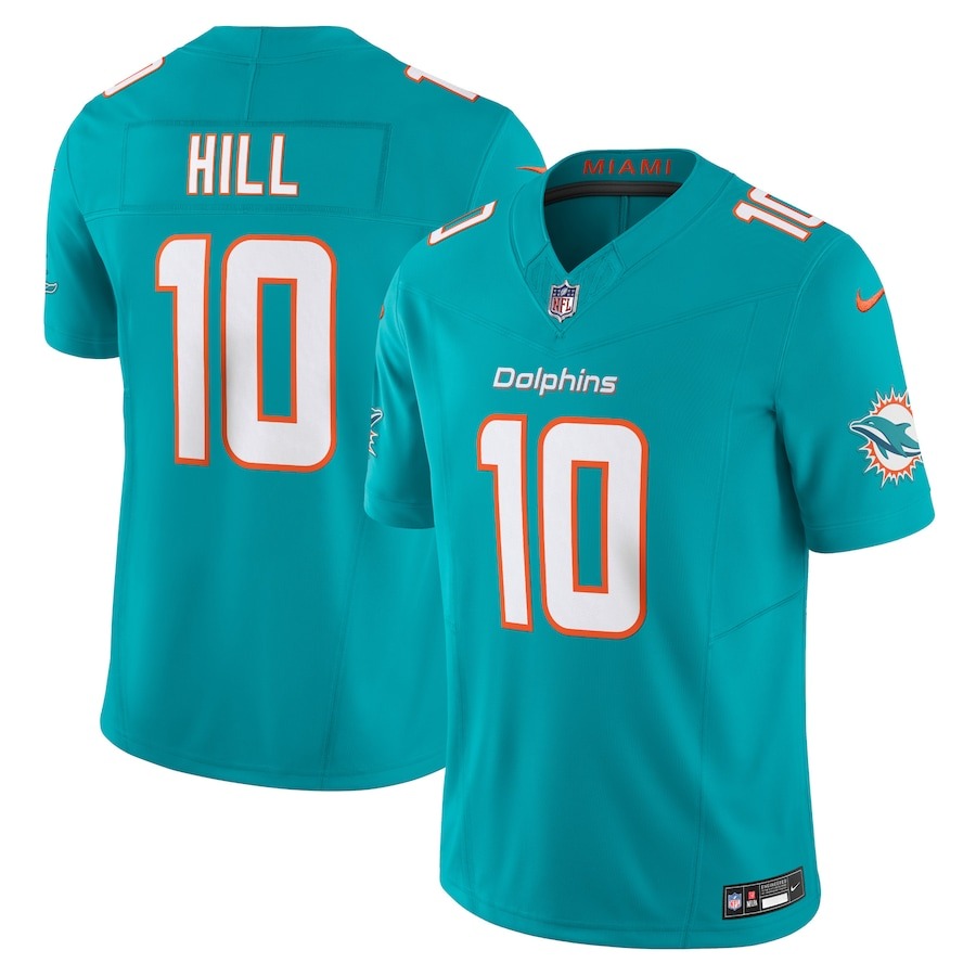 Men's Miami Dolphins Tyreek Hill Nike Aqua Vapor F.U.S.E. Limited Jersey - Jersey