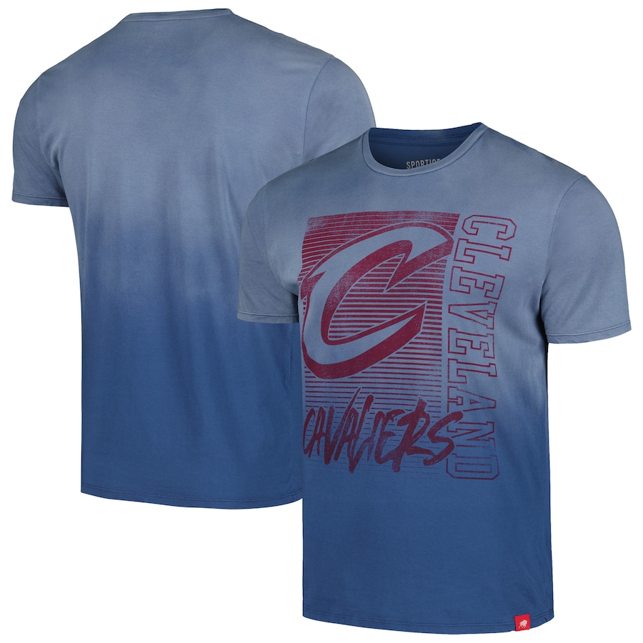 Unisex Cleveland Cavaliers Sportiqe Navy Bingham Sun-Fade T-Shirt - Jersey