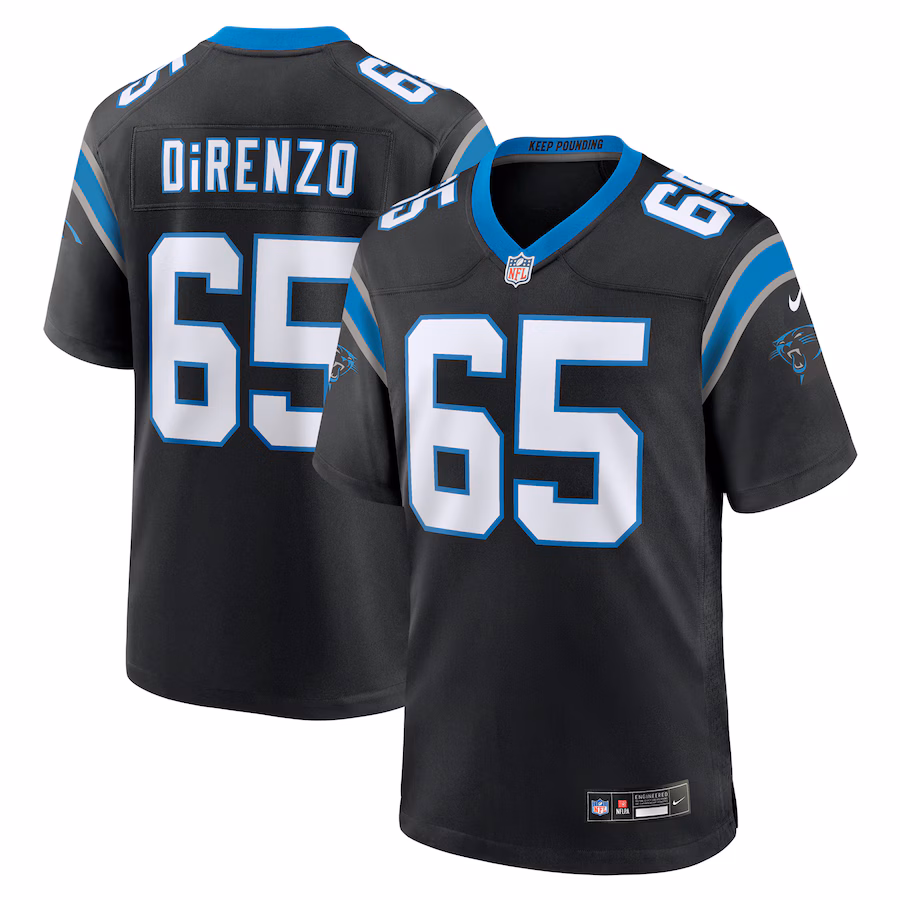 Men's Carolina Panthers J.D. DiRenzo Nike  Black  Game Jersey - Jersey