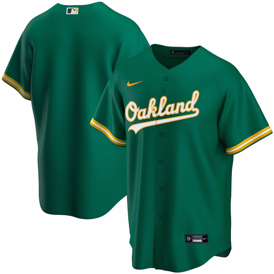 Youth Oakland Athletics Nike Kelly Green Alternate Replica Team Jersey - Jersey