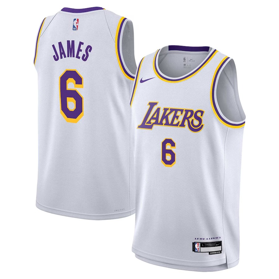 Youth Los Angeles Lakers LeBron James Nike White Swingman Jersey - Association Edition - Jersey