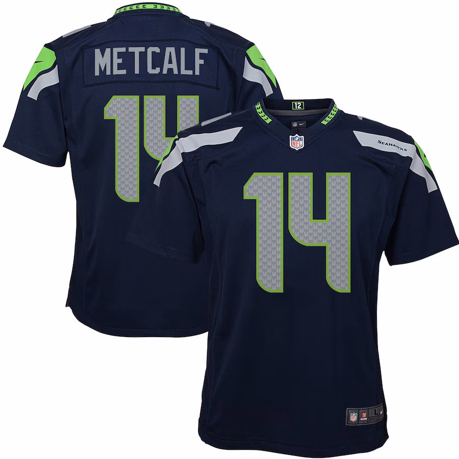 Youth Seattle Seahawks DK Metcalf Nike Navy Game Jersey - Jersey