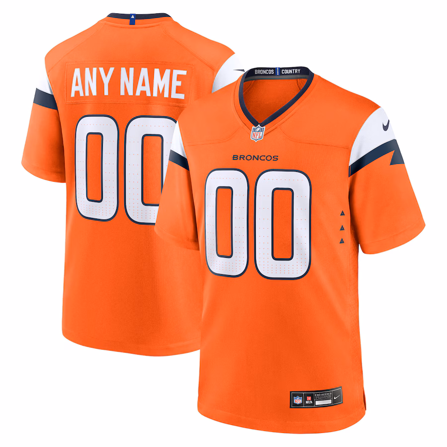 Men's Denver Broncos  Nike Orange Mile High Collection Custom Game Jersey - Jersey