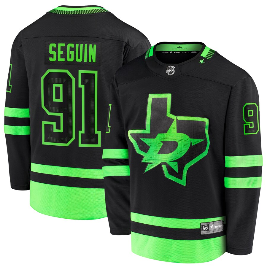 Men's Dallas Stars Tyler Seguin Fanatics Branded Black 2020/21 Alternate Premier Breakaway Player Jersey - Jersey