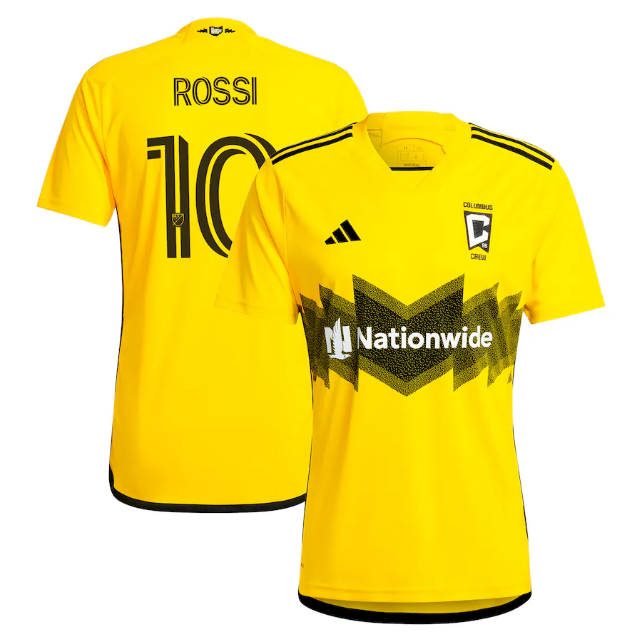 Men's Columbus Crew Diego Rossi adidas Yellow 2024 The Home Kit Replica Player Jersey - Jersey