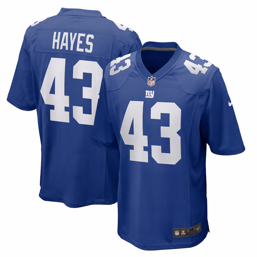 Men's New York Giants Kaleb Hayes Nike  Royal Team Game Jersey - Jersey