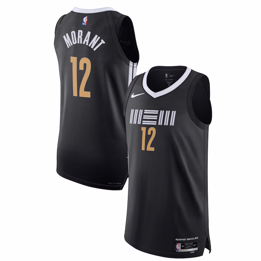 Men's Memphis Grizzlies Ja Morant Nike Black  Authentic Jersey - City Edition - Jersey