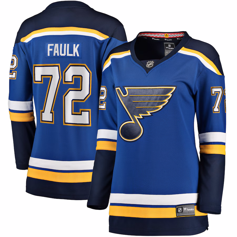 Women's St. Louis Blues Justin Faulk Fanatics Blue Home Breakaway Player Jersey - Jersey