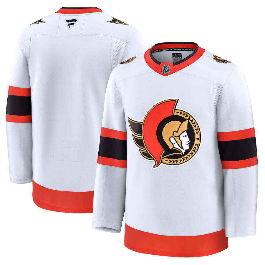 Men's Ottawa Senators Fanatics White Away Premium Jersey - Jersey