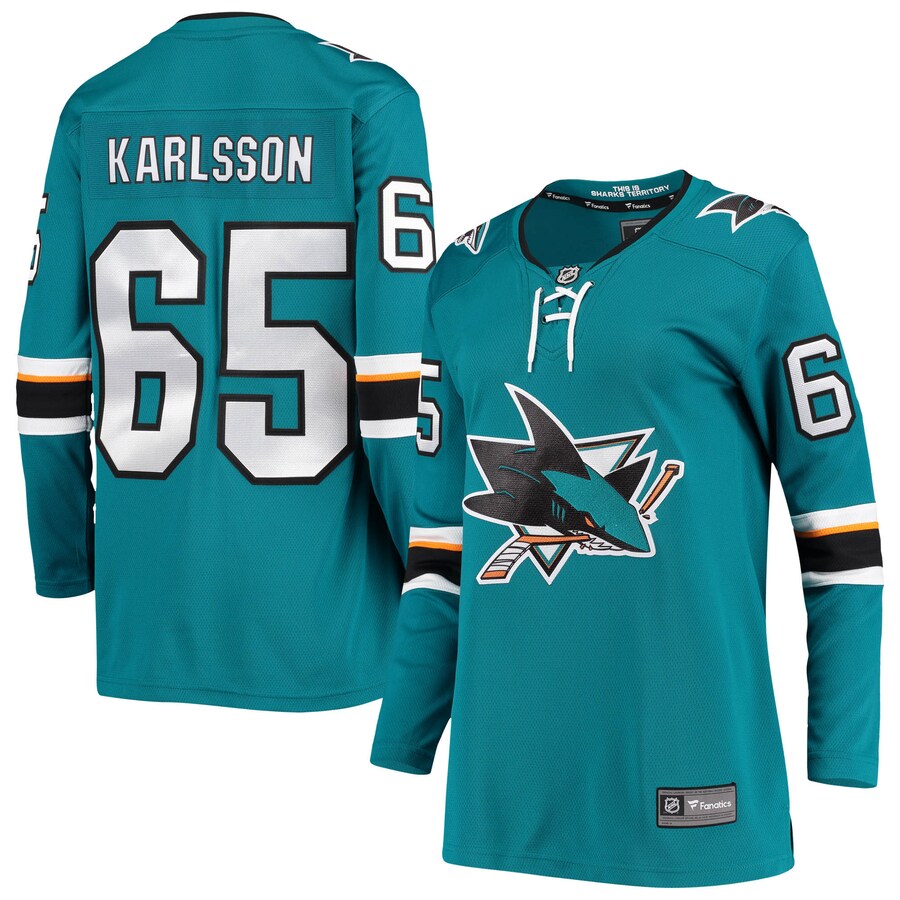 Women's San Jose Sharks Erik Karlsson Fanatics Branded Teal Breakaway Home Player Jersey - Jersey