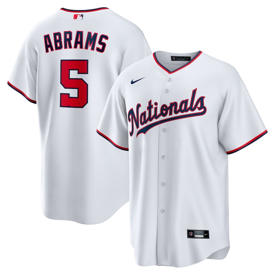 Youth Washington Nationals CJ Abrams Nike White Home Replica Player Jersey - Jersey