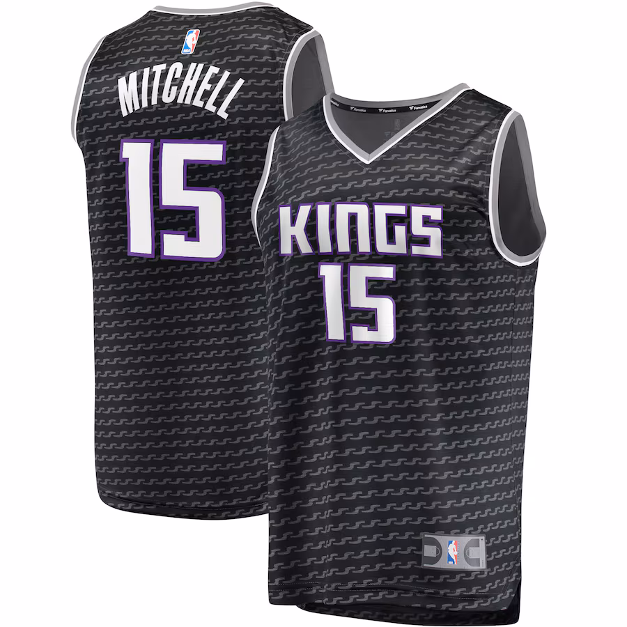 Men's Sacramento Kings Davion Mitchell Fanatics Black Fast Break Replica Player Jersey - Statement Edition - Jersey