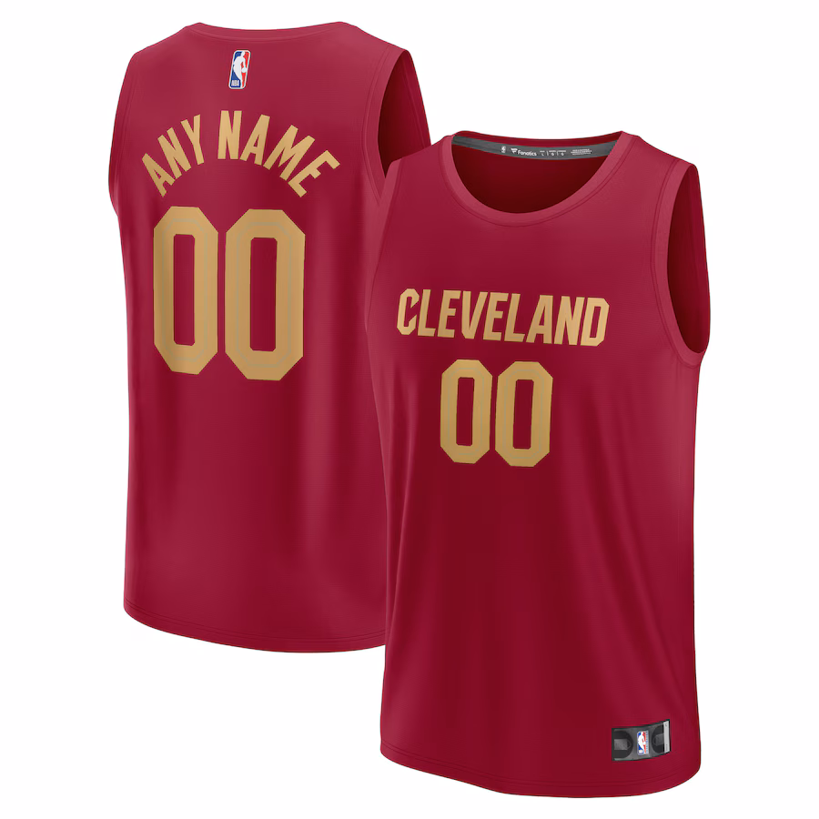 Men's Cleveland Cavaliers Fanatics Wine Fast Break Custom Jersey - Icon Edition - Jersey