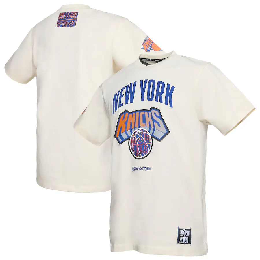 Men's New York Knicks  NBA x Two Hype Cream Culture & Hoops Collection Premium T-Shirt - Jersey