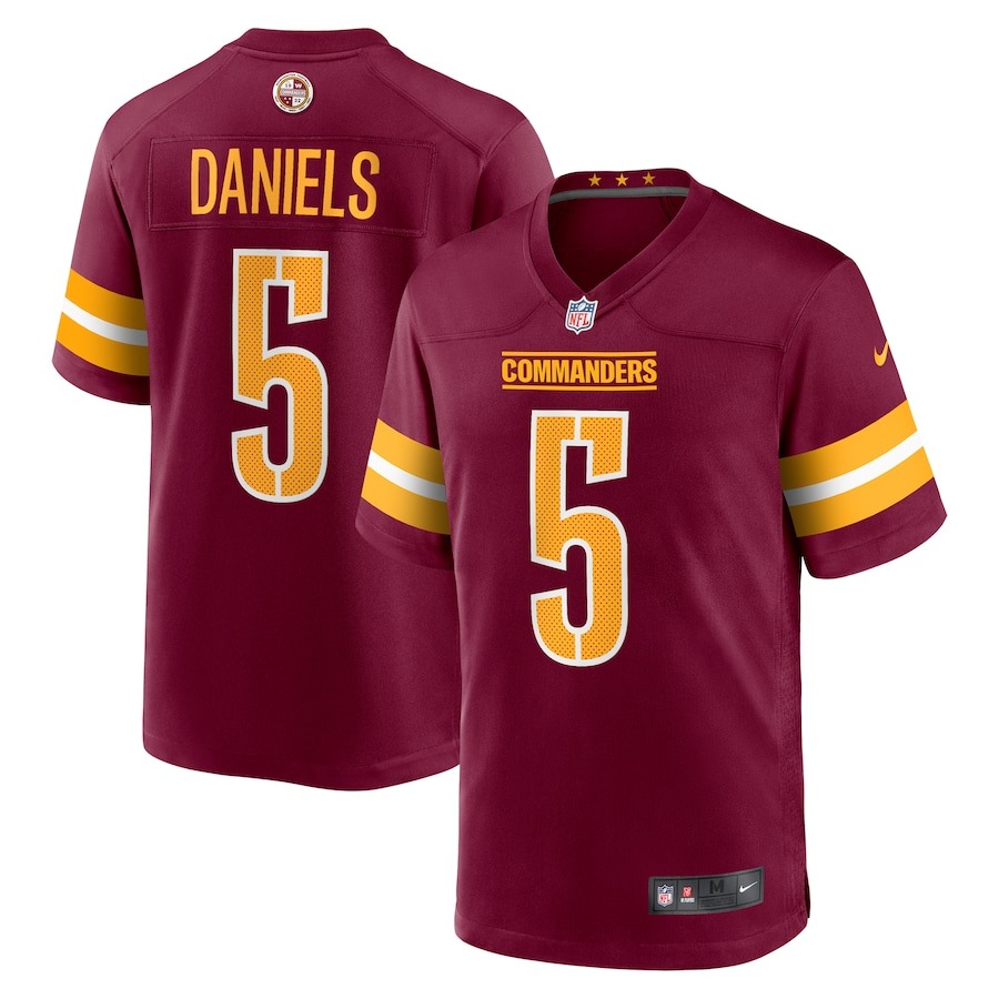 Men's Washington Commanders Jayden Daniels Nike Burgundy Player Game Jersey - Jersey