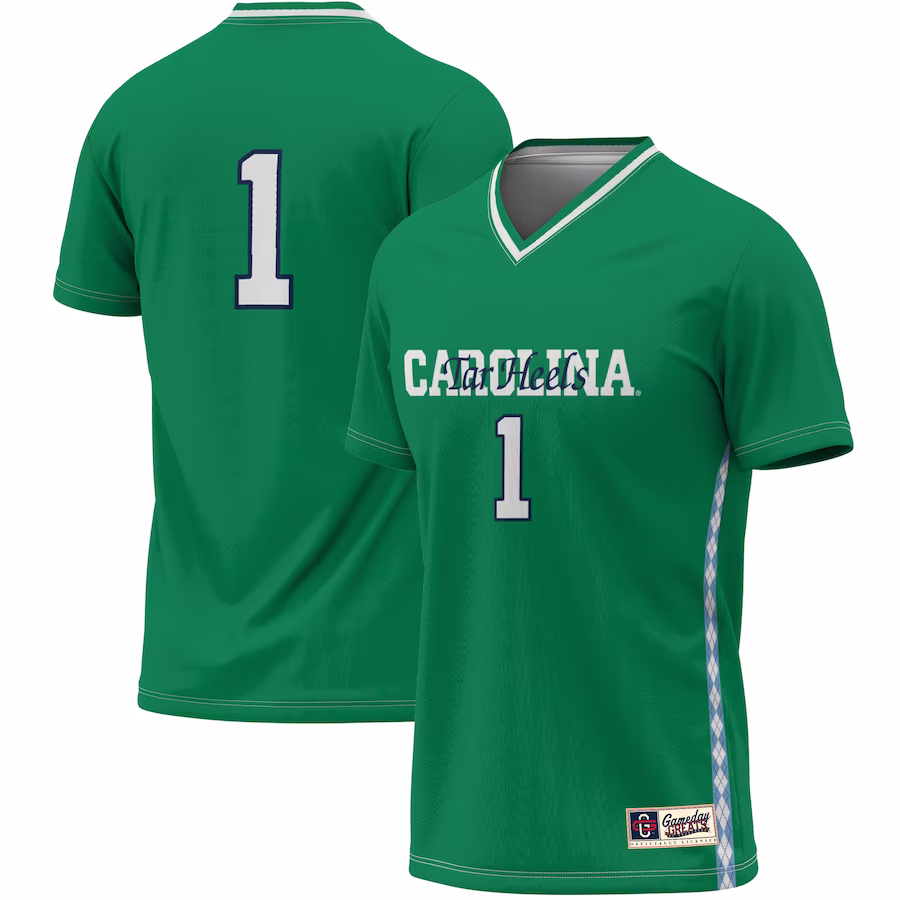 #1 North Carolina Tar Heels GameDay Greats Youth Women's Soccer Lightweight Fashion Goalie Jersey - Green - Jersey
