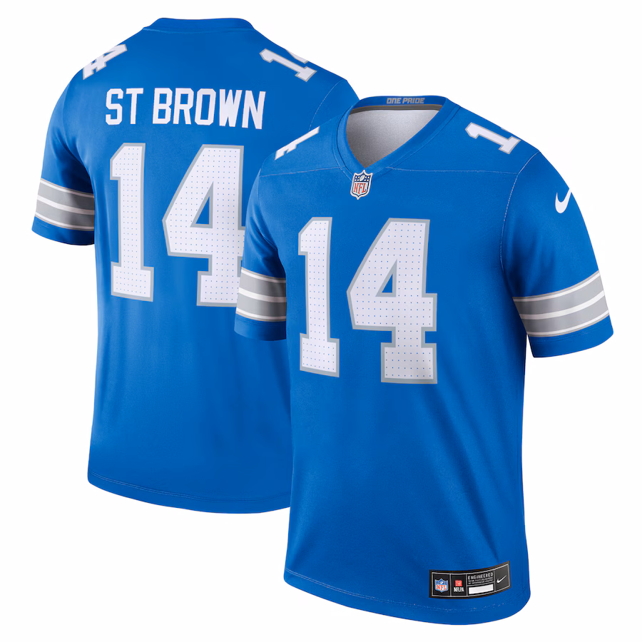 Men's Detroit Lions Amon-Ra St. Brown Nike Blue Legend Jersey - Jersey