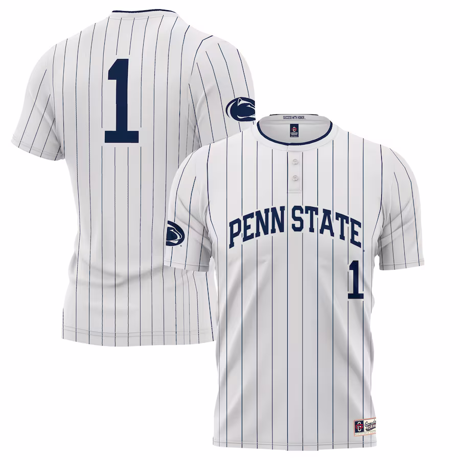 #1 Penn State Nittany Lions GameDay Greats Unisex Lightweight Softball Jersey - White - Jersey