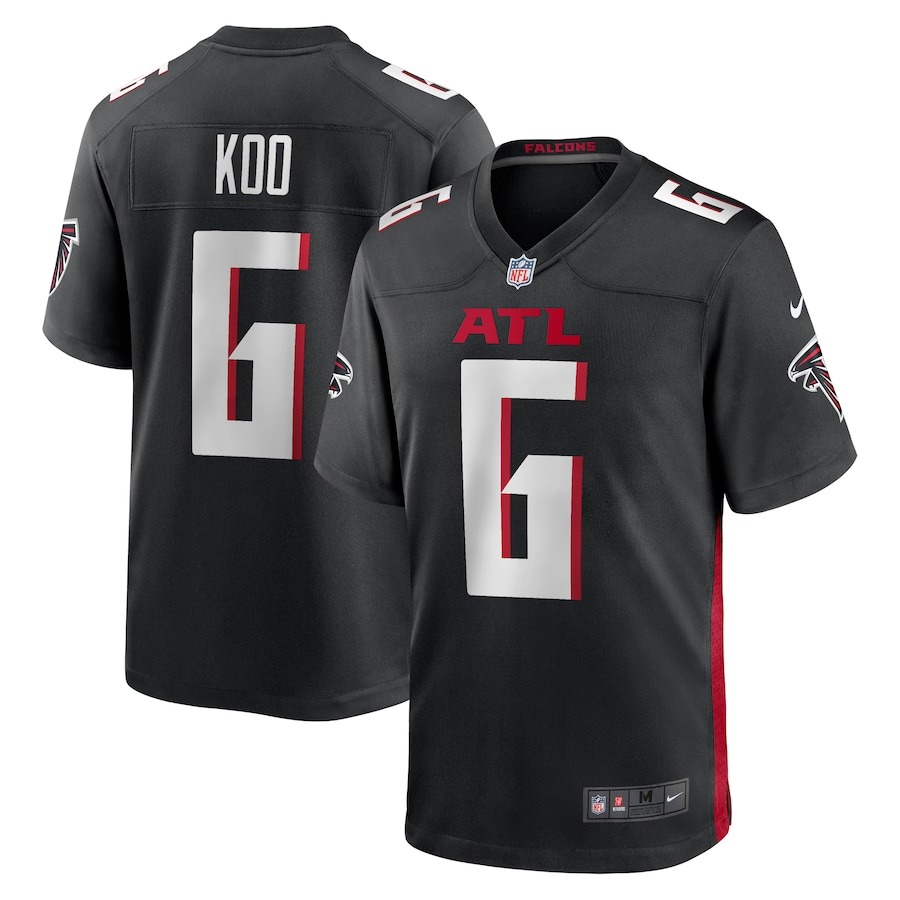Men's Atlanta Falcons Younghoe Koo Nike Black Team Game Jersey - Jersey