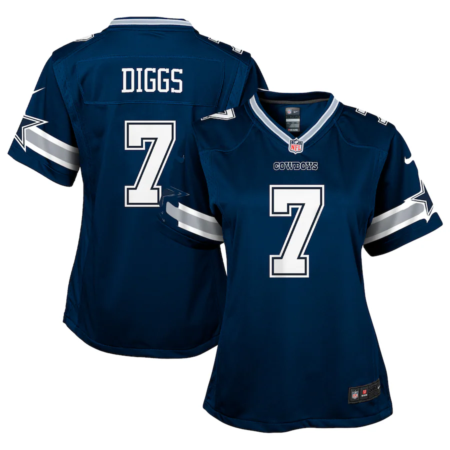 Girls Youth Dallas Cowboys Trevon Diggs Nike Navy Game Jersey - Jersey