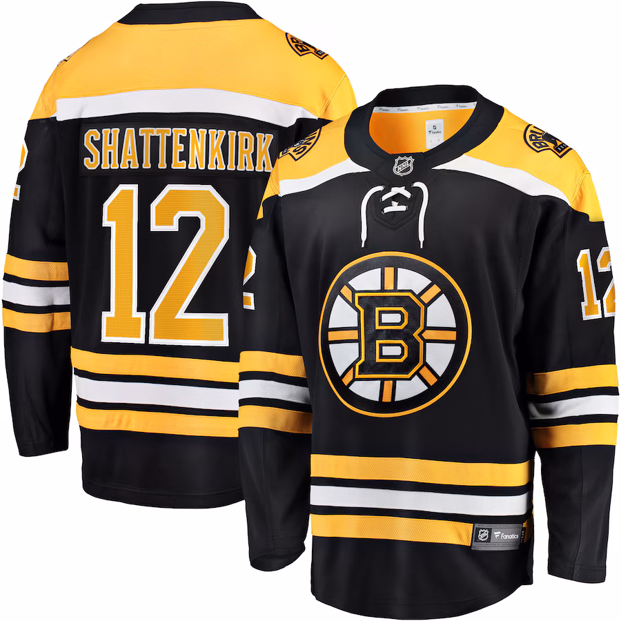 Men's Boston Bruins Kevin Shattenkirk Fanatics Black Home Breakaway Jersey - Jersey