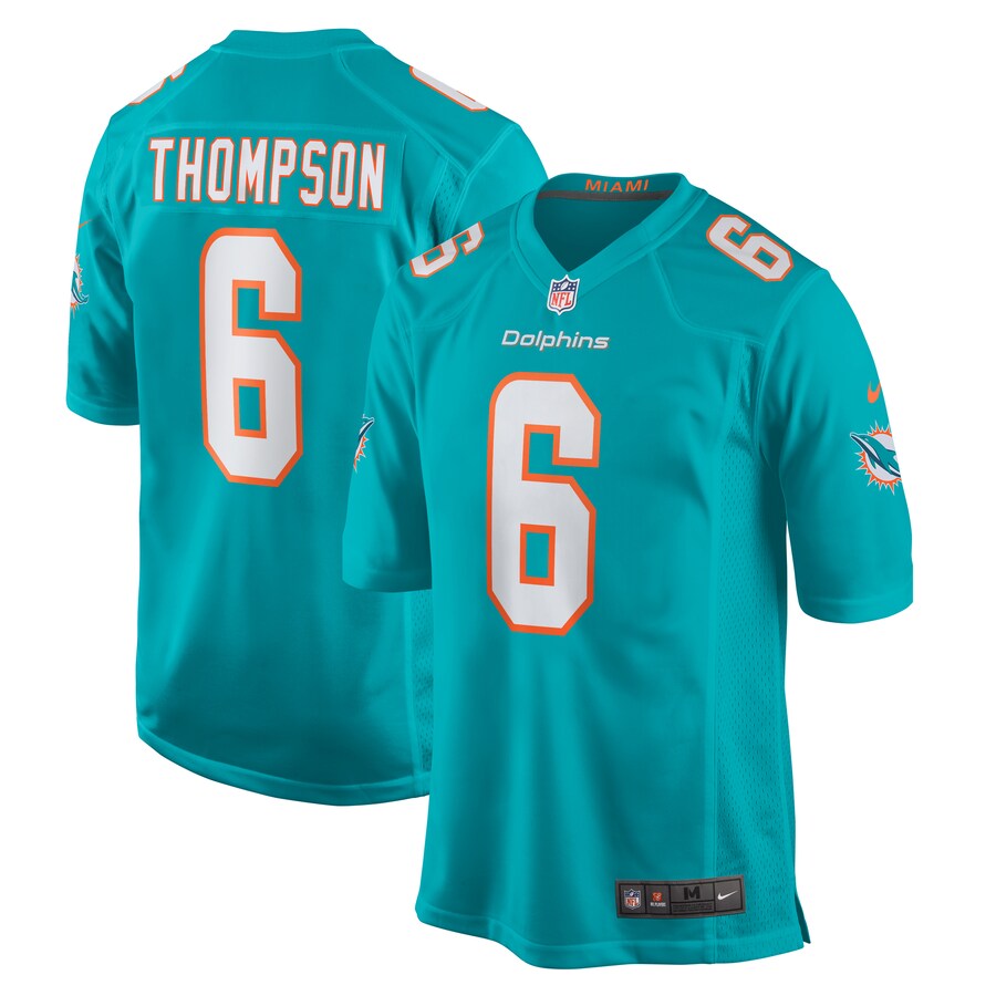 Men's Miami Dolphins Skylar Thompson Nike  Aqua Team Game Jersey - Jersey