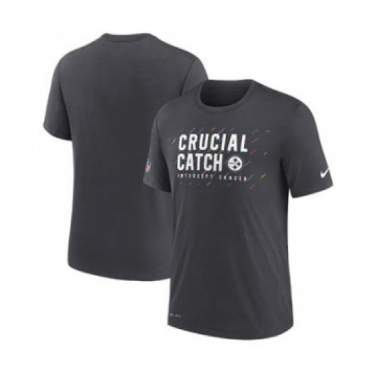 Men's Pittsburgh Steelers Charcoal 2021 Crucial Catch Performance T-Shirt - Jersey
