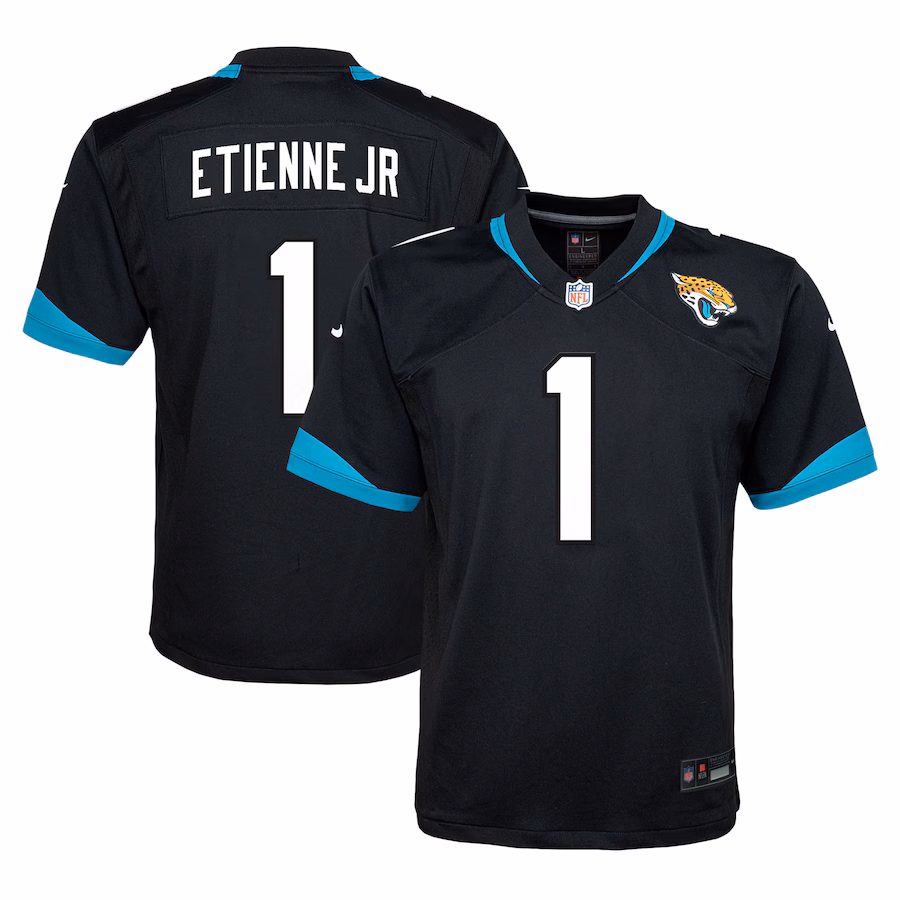 Youth Jacksonville Jaguars Travis Etienne Nike Black Game Jersey - Jersey