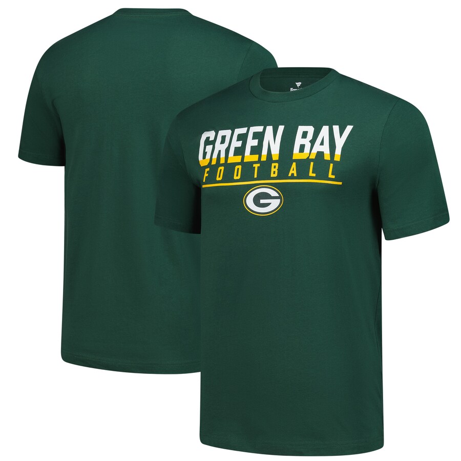 Men's Green Bay Packers  Fanatics Green Blocked T-Shirt - Jersey