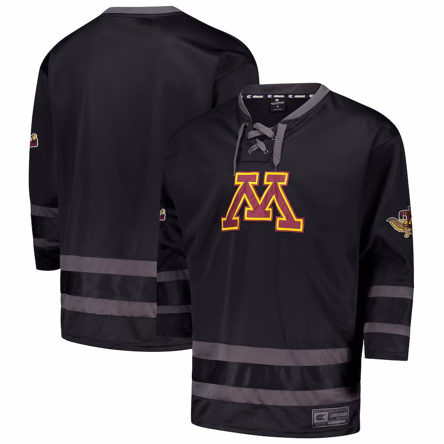 Men's Colosseum Black Minnesota Golden Gophers On The Ice Hockey Jersey - Jersey