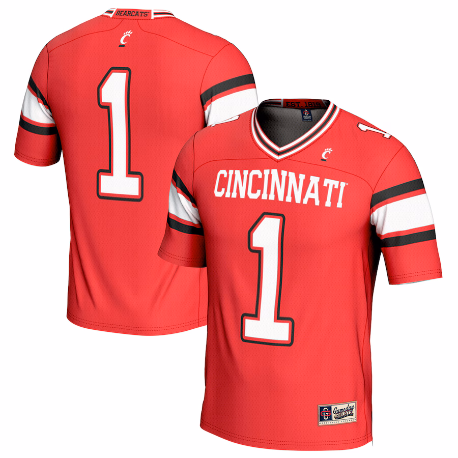 Youth GameDay Greats #1 Red Cincinnati Bearcats Lightweight Football Fashion Jersey - Jersey