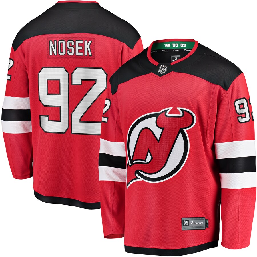 Men's New Jersey Devils Tomas Nosek Fanatics Branded Red Home Breakaway Jersey - Jersey