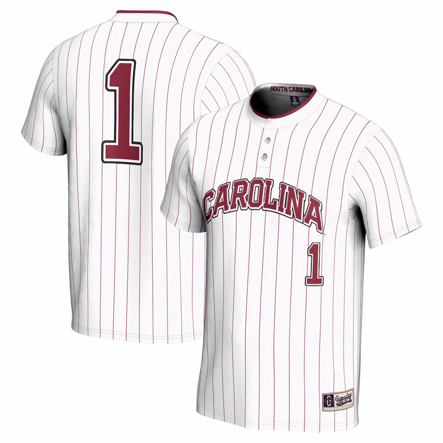 #1 South Carolina Gamecocks GameDay Greats Youth Lightweight Softball Jersey - White - Jersey