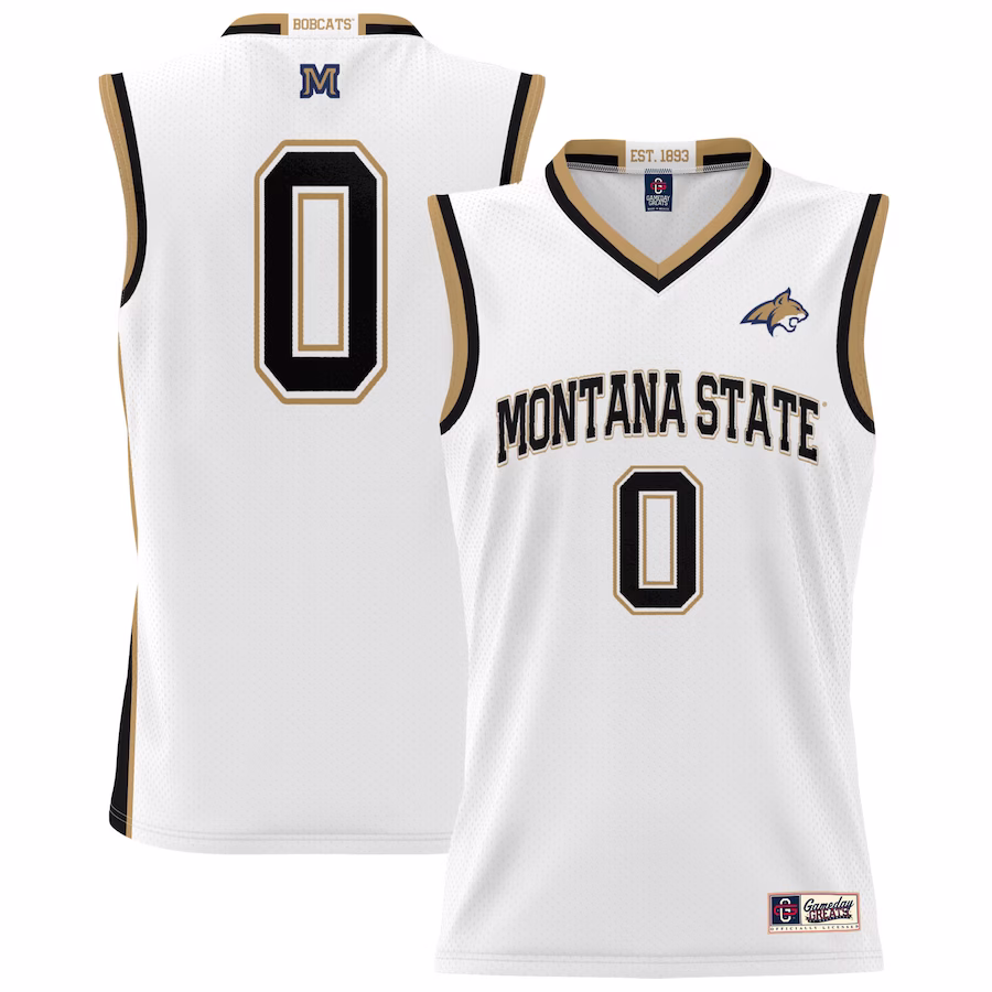 #0 Montana State Bobcats GameDay Greats Unisex Lightweight Basketball Jersey - White - Jersey