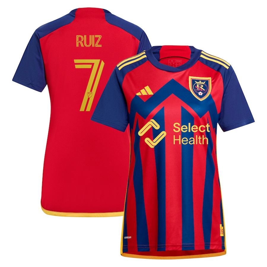 Women's Real Salt Lake Pablo Ruiz adidas Red 2024 Peak Utah Replica Player Jersey - Jersey