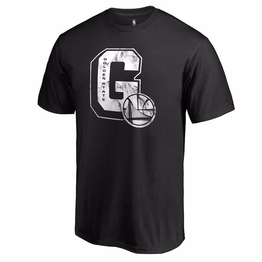 Men's Golden State Warriors Black Letterman T-Shirt - Jersey