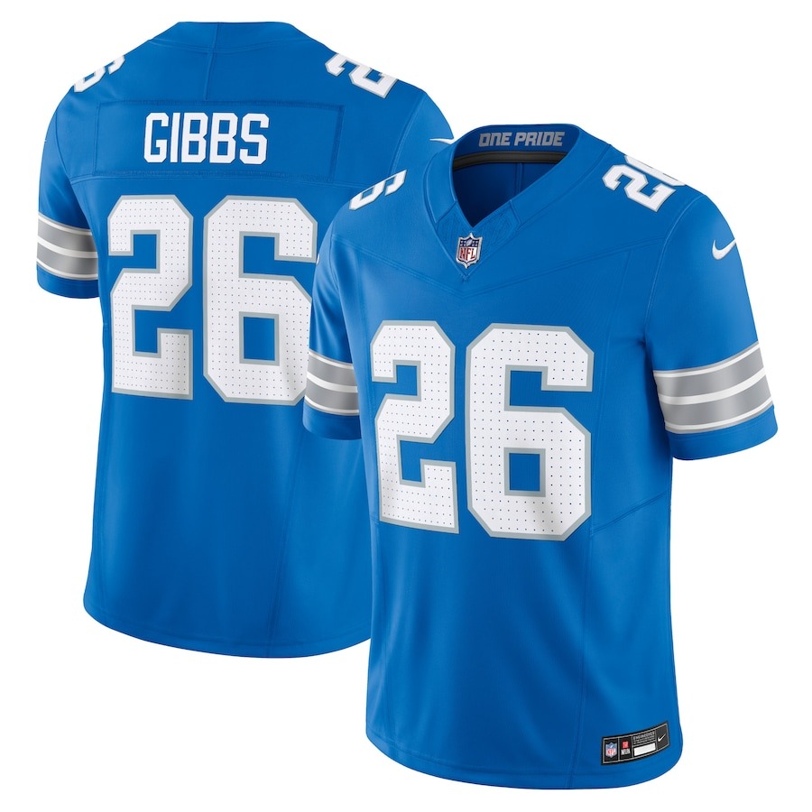 Men's Detroit Lions Jahmyr Gibbs Nike Blue Vapor F.U.S.E. Limited Jersey - Jersey