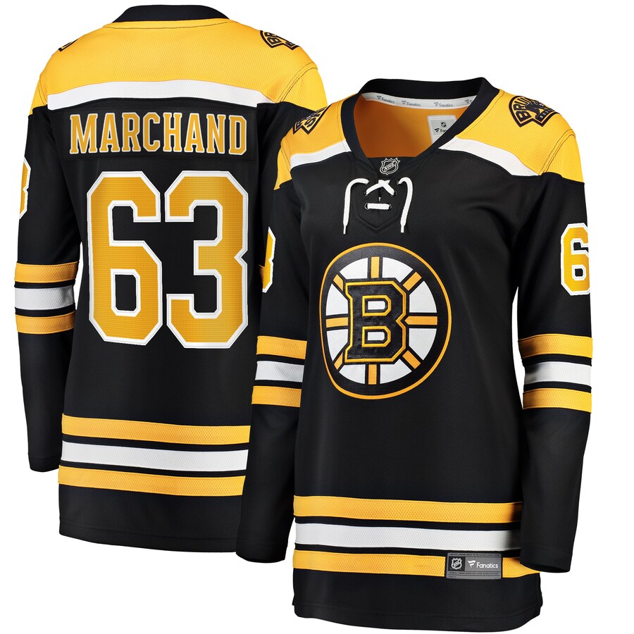 Women's Boston Bruins Brad Marchand Fanatics Branded Black Home Breakaway Jersey - Jersey