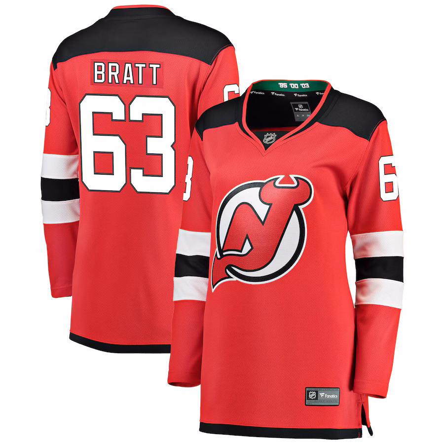 Women's New Jersey Devils Jesper Bratt Fanatics Red Breakaway Player Jersey - Jersey