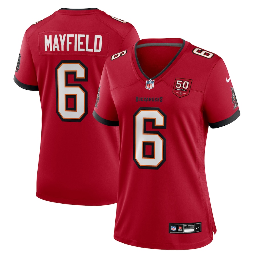 Women's Tampa Bay Buccaneers Baker Mayfield Nike Red 50th Anniversary Game Jersey - Jersey