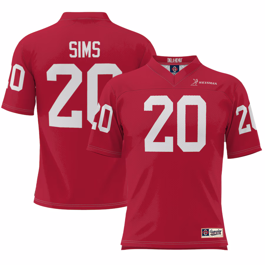 Youth Billy Sims Crimson Oklahoma Sooners Heisman Football Jersey - Jersey